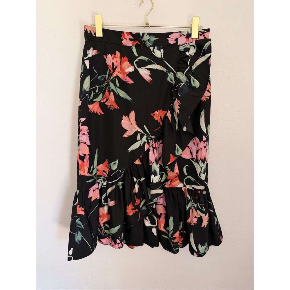 Eliza J Floral Ruffle Detail Skirt Size 10